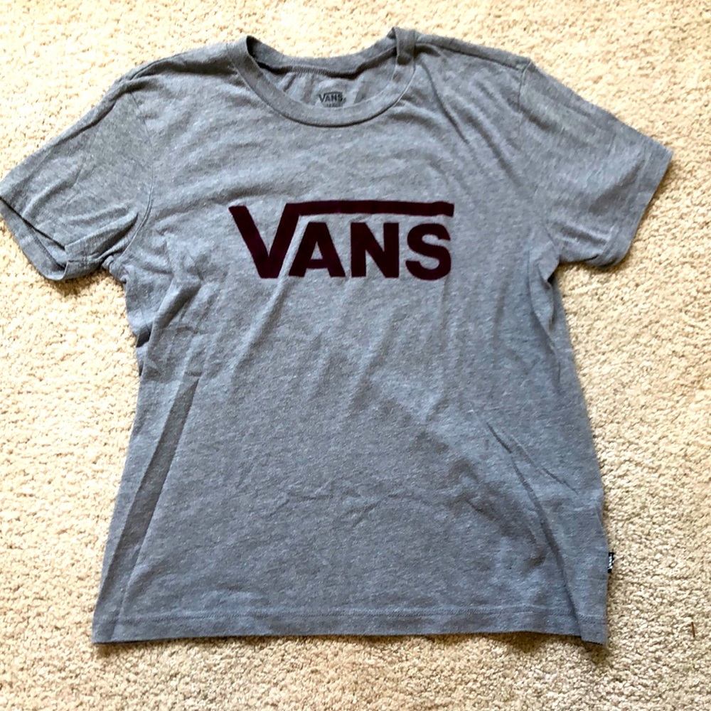 Women’s Vans t-shirt with a faux velvet logo